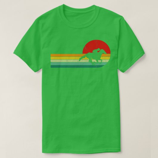 競馬レトロヴィンテージデザイン Tシャツ (デザイン正面)