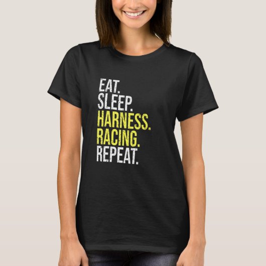競馬レースを繰り返す Tシャツ (正面)