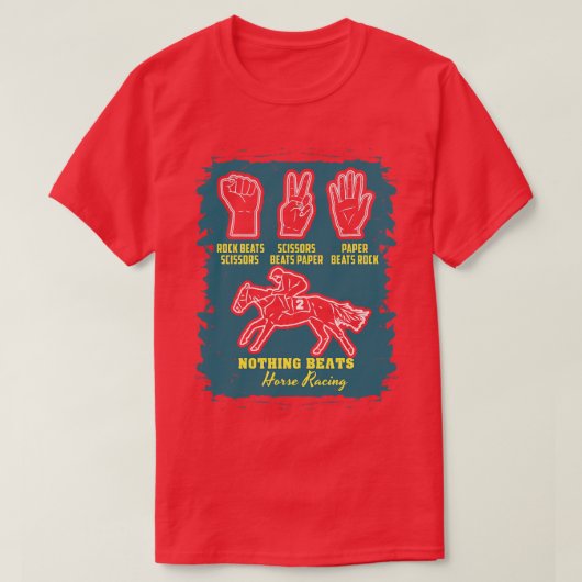 競馬レースジョッキーギフト Tシャツ (デザイン正面)