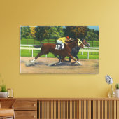 競馬場での接戦 キャンバスプリント (インサイチュ (リビング))