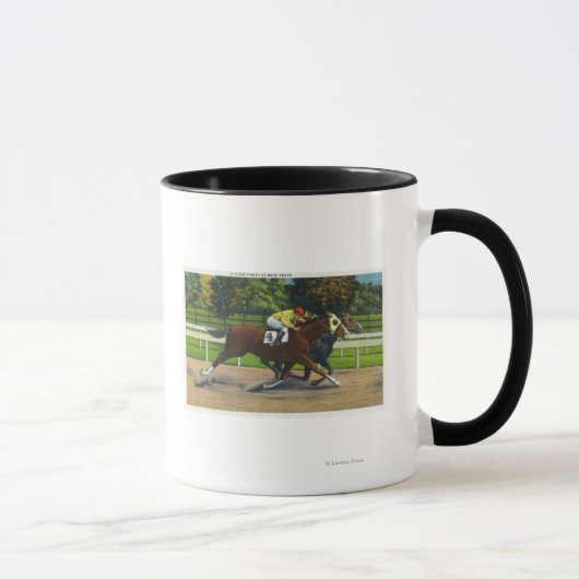 競馬場での接戦 マグカップ (右)