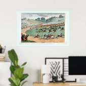 競馬場でヴィンテージ競馬 ポスター (ホームオフィス)