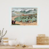 競馬場でヴィンテージ競馬 ポスター (キッチン)