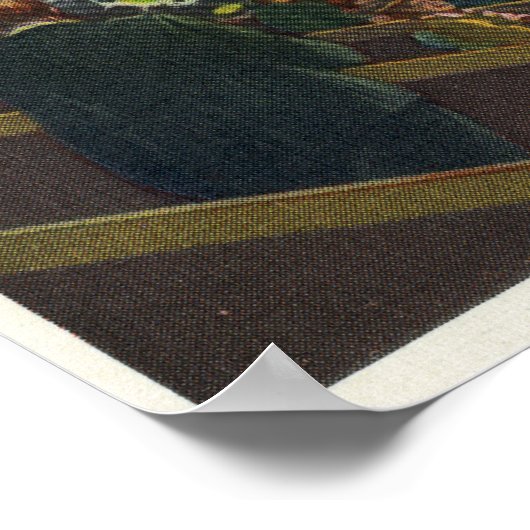 競馬場に出馬する馬 ポスター (角)