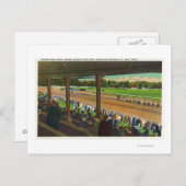 競馬場に出馬する馬 ポストカード (正面/裏面)