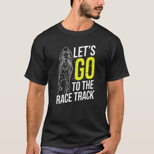競馬場に行こう 競馬 馬 レース Tシャツ (正面)