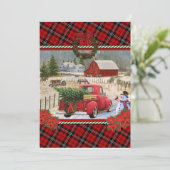 競馬場のクリスマスレッドト絵画ラック 招待状 (スタンド正面)