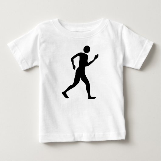 競馬場 – 黒 ベビーTシャツ (正面)