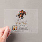 競馬誕生日ダービーパーティの招待状 アクリル招待状 (インサイチュ (ポータブル))