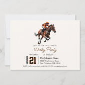 競馬誕生日ダービーパーティの招待状 招待状 (正面)