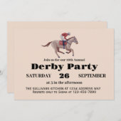 競馬誕生日ダービーパーティー 招待状 (正面/裏面)