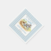 競馬選手の誕生日が印刷された スタンダードカクテルナプキン (角)