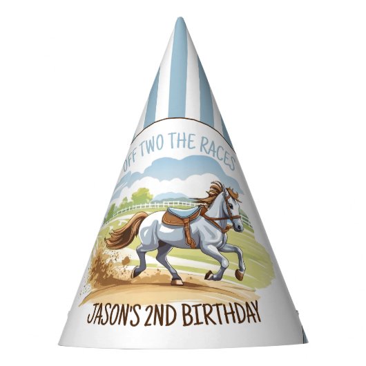 競馬選手の誕生日が印刷された パーティーハット (正面)