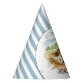 競馬選手の誕生日が印刷された パーティーハット (左)