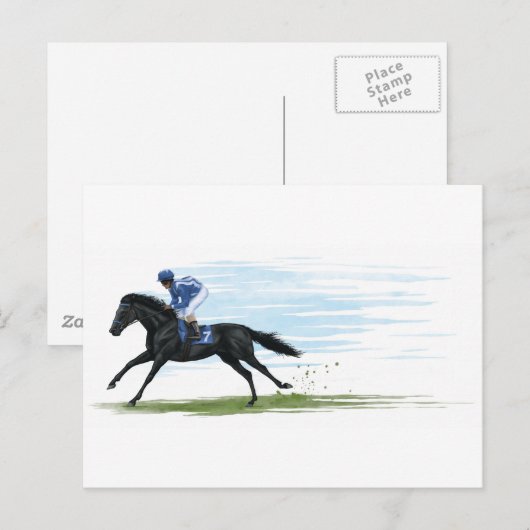 競馬馬 ポストカード (正面/裏面)
