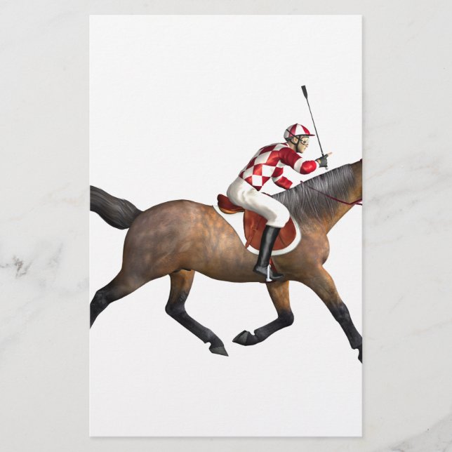 競馬騎手と馬 (正面)