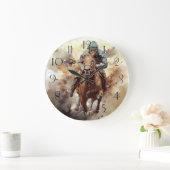 競馬騎手の決定 ラージ壁時計 (ホーム)