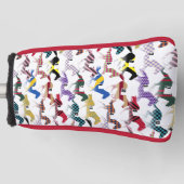 競馬騎手シルクパターンへ ゴルフヘッドカバー (正面)