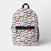 競馬騎手シルクパターンへ プリントバックパック (正面)
