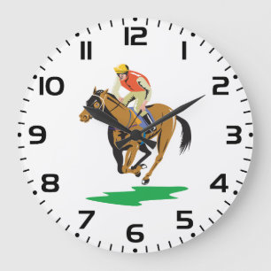 競馬騎手疾走 ラージ壁時計