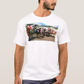 競馬-カラフルなグラフィック Tシャツ (正面)