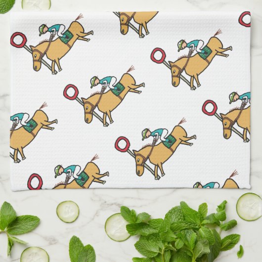 競馬 キッチンタオル (折り畳み)