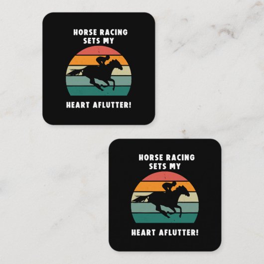 競馬 スクエア名刺 (正面/裏面)