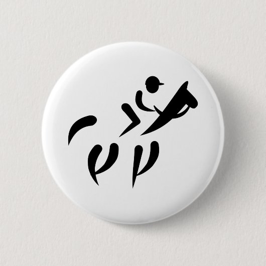 競馬 缶バッジ (正面)