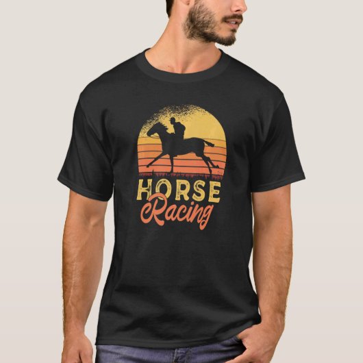 競馬 馬 レース レーサー Tシャツ (正面)