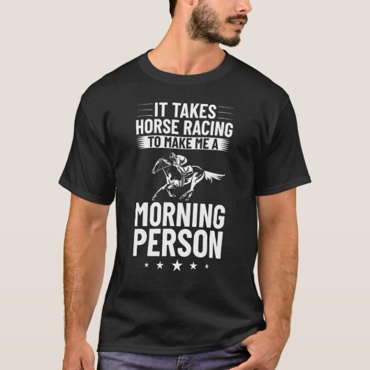 競馬 馬 レース 馬場 競馬場 馬術 Tシャツ (正面)