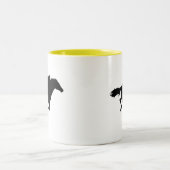 競馬; 黄色 ツートーンマグカップ (中央)