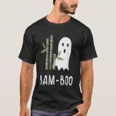 竹おもしろいハロウィーン衣装アジアのブー幽霊パン Tシャツ (正面)