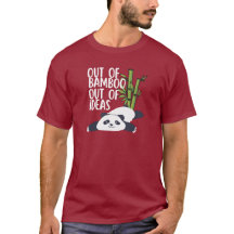 竹とアイデアが尽きたパンダTシャツ