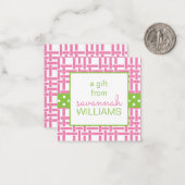 竹とグロスグレインギフトエンクロージャカード ノートカード (正面/裏面インサイチュ)