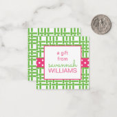 竹とグロスグレインギフトエンクロージャカード ノートカード (正面/裏面インサイチュ)