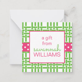 竹とグロスグレインギフトエンクロージャカード ノートカード