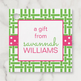 竹とグロスグレインパーソナライズされたギフトまたはメッセージカード フェイバータグ