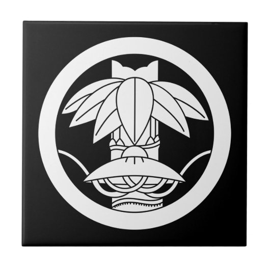 竹とシッジハットを丸く タイル (正面)