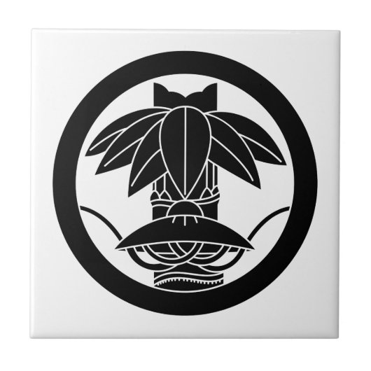 竹とシッジハットを丸く タイル (正面)