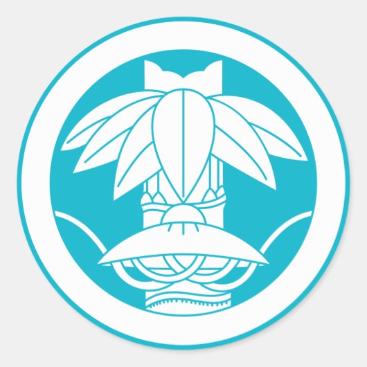 竹とシッジハットを丸く ラウンドシール (正面)