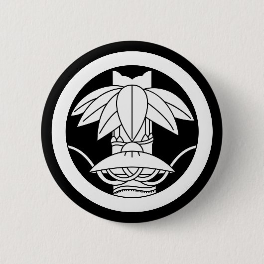 竹とシッジハットを丸く 缶バッジ (正面)