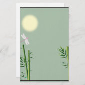 竹とトンボのフローラ文具 便箋 (正面/裏面)