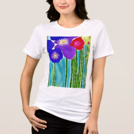 竹とハイビスカス トライブレンドTシャツ