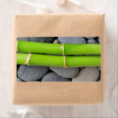 竹と小石 ラベル (インサイチュ)