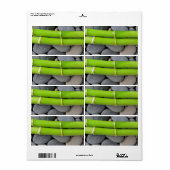 竹と小石 ラベル (フルシート)