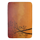 竹と山のビューシーン バスマット (正面縦)