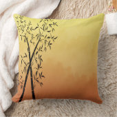 竹と山の景色サンセット クッション (ブランケット)