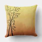 竹と山の景色サンセット クッション (裏面)