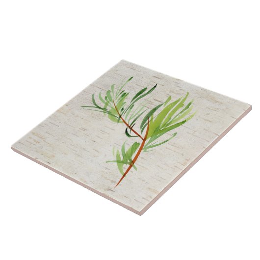 竹と樺の木陶瓦 タイル (側面)