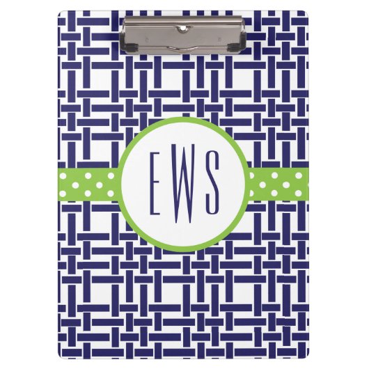 竹と穀物のクリップボモノグラムのード クリップボード (正面)